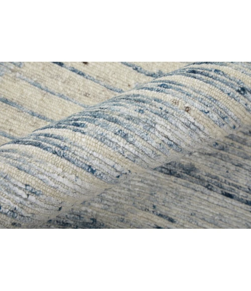 Feizy Brighton Casual Abstract, Ivory/Blue/Silver, 4' x 6' Accent Rug