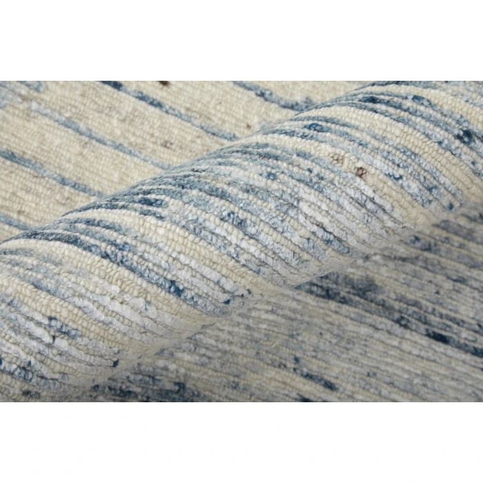 Feizy Brighton Casual Abstract, Ivory/Blue/Silver, 2'-6" x 12' Runner