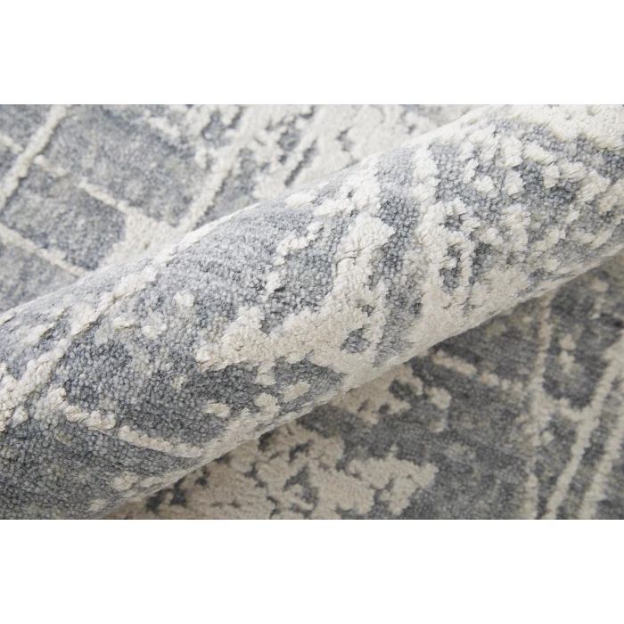 Feizy Eastfield Casual Abstract, Gray, 8' x 8' Round Rug