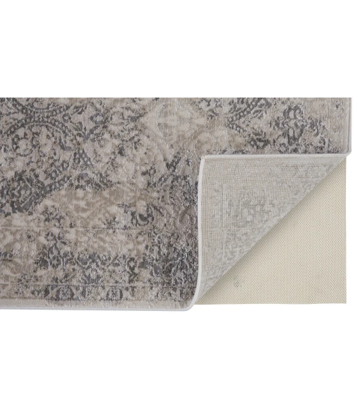 Feizy Prasad Vintage Distressed, Ivory/Gray/Black, 8' x 11' Area Rug