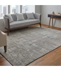Feizy Eastfield Casual Abstract, Gray/Ivory, 2'-6" x 10' Runner