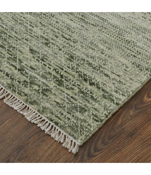Feizy Branson Casual Solid, Green/Ivory, 2' x 3' Accent Rug