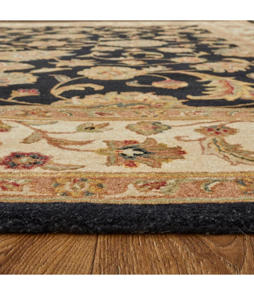 Feizy Wagner Classic Oriental, Black/Gold/Tan, 5' x 8' Area Rug