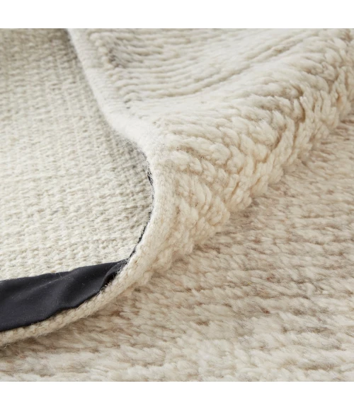 Feizy Alford Minimalist Eyelash Wool Rug, Ivory/Beige, 11ft-6in x 15ft Area Rug