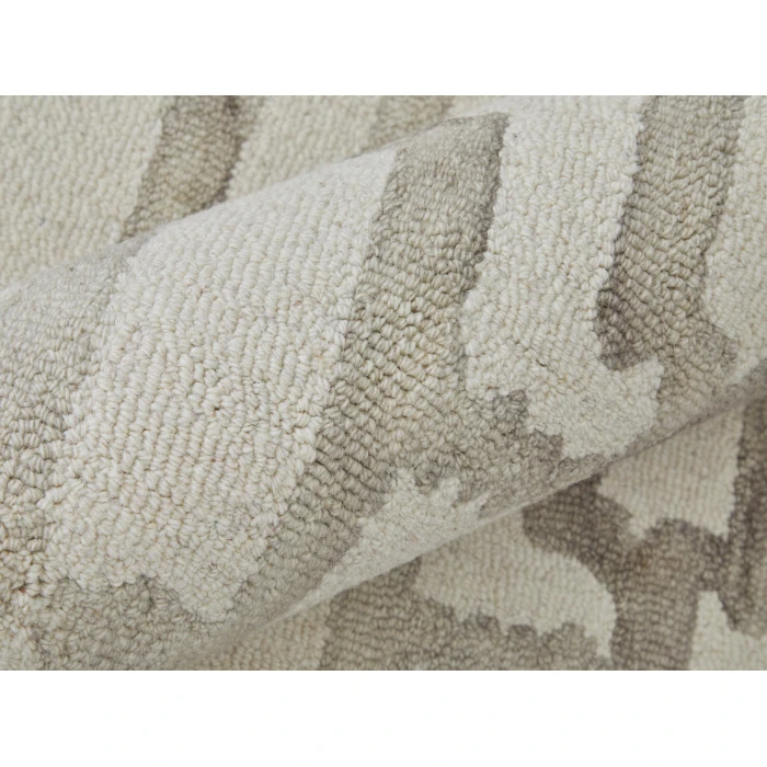 Feizy Lorrain Bohemian & Eclectic Geometric, Ivory/Taupe, 10' x 10' Round Rug