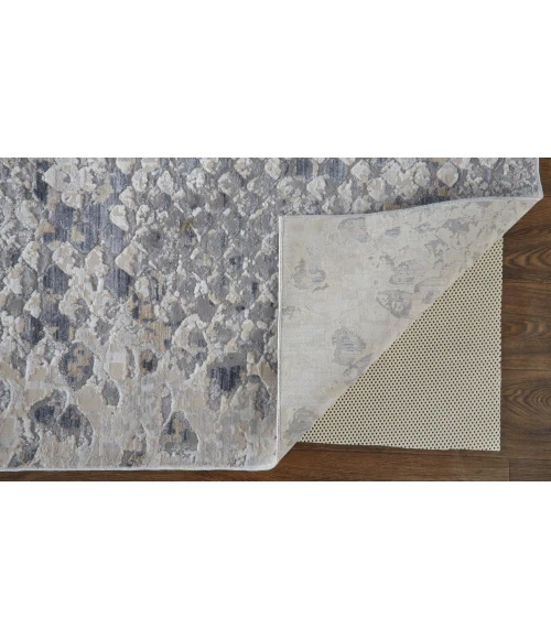 Feizy Laina Global Trellis & Lattice, Silver/Gray/Blue, 3' x 10' Runner