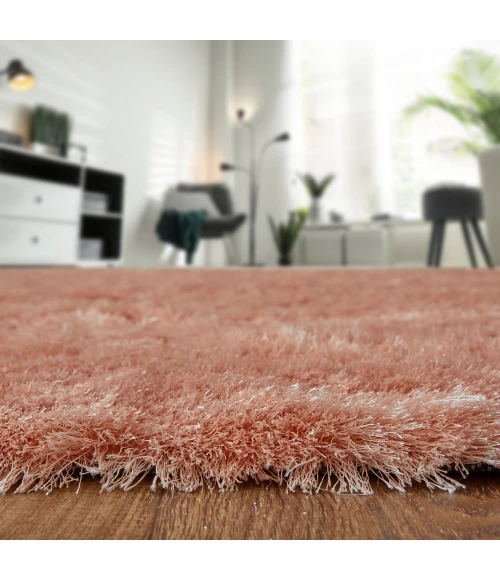 Feizy Indochine Luxury & Glam Solid, Pink, 8' x 8' Round Rug