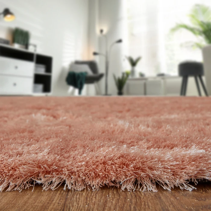 Feizy Indochine Luxury & Glam Solid, Pink, 8' x 8' Round Rug