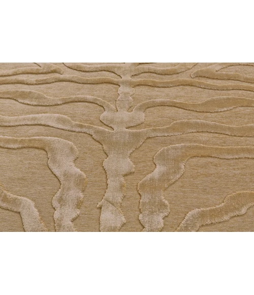 Feizy Saphir Cabin & Lodge Animal Print, Tan/Ivory, 7'-6" x 7'-6" Round Rug