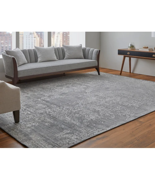 Feizy Eastfield Casual Abstract, Gray, 2' x 3' Area Rug