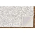 Feizy Belfort Modern Medallion Rug, Ivory/Charcoal, 9ft x 12ft Area Rug