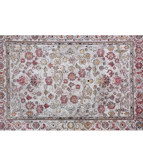 Feizy Armant Vintage Oriental, Ivory/Pink/Gray, 9'-5" x 12'-5" Area Rug