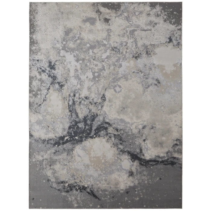 Feizy Astra Industrial Abstract, Gray/Ivory, 1'-8" x 2'-10" Area Rug