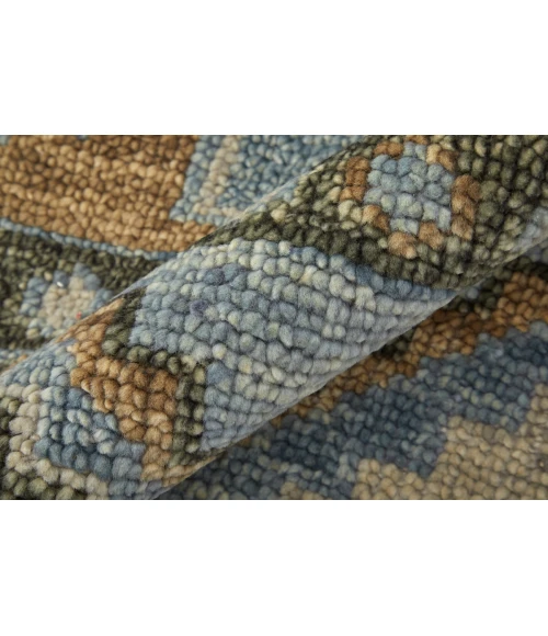 Feizy Fillmore Vintage Medallion, Blue/Green, 9' x 12' Area Rug