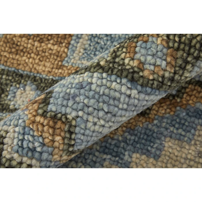 Feizy Fillmore Vintage Medallion, Blue/Green, 2'-6" x 10' Runner
