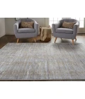 Feizy Laina Rustic Distressed, Taupe/Silver/Tan, 3' x 10' Runner