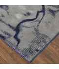Feizy Gaspar Industrial Abstract, Blue/Gray/Ivory, 2'-10" x 8' Runner