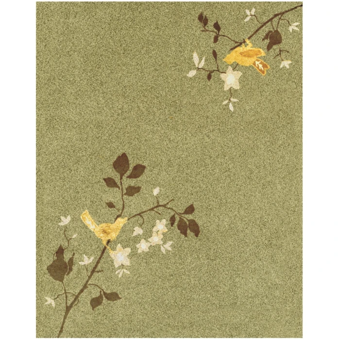 Feizy Luisance Green/Brown/Yellow 4877118F 7ft.9in. x 9ft.9in. Rect. Rug