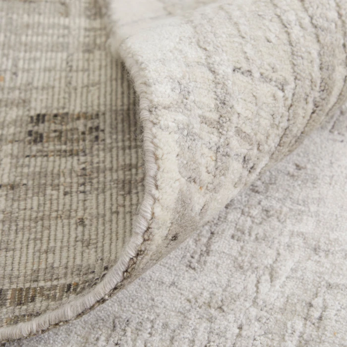 Feizy Eastfield Casual Abstract, Gray/Ivory, 8' x 8' Round Rug