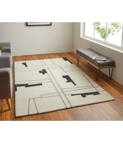 Feizy Maguire 8902F IVORY/BLACK Area Rug 9 ft. X 12 ft. Rectangle