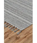 Feizy Brady Casual Stripes, Gray/Blue/Ivory, 9' x 12' Area Rug