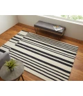 Feizy Maguire Industrial Abstract, Ivory/Black, 10' x 14' Area Rug