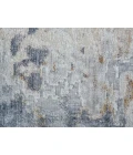 Feizy Laina Industrial Abstract, Ivory/Gray/Blue, 3' x 12' Runner