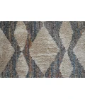 Feizy Mynka Bohemian & Eclectic Diamond, Tan/Ivory/Blue, 4' x 6' Accent Rug