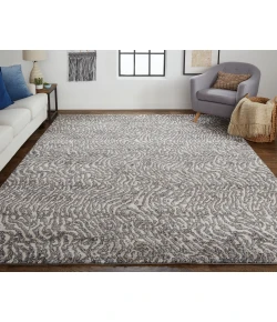 Feizy Vancouver 39FJF BEIGE/CHARCOAL Area Rug 6 ft. 7 in. X 9 ft. 6 in. Rectangle