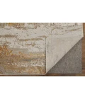 Feizy Aura Casual Abstract, Ivory/Gold/Brown, 1'-8" x 2'-10" Accent Rug