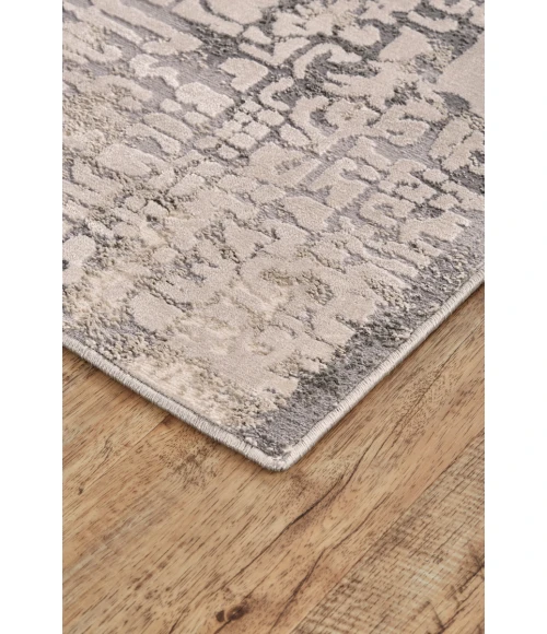 Feizy Prasad Casual Abstract, Gray/Ivory, 8' x 11' Area Rug
