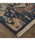 Feizy Leylan Bohemian & Eclectic Ikat, Blue/Gray/Tan, 11'-6" x 15' Area Rug