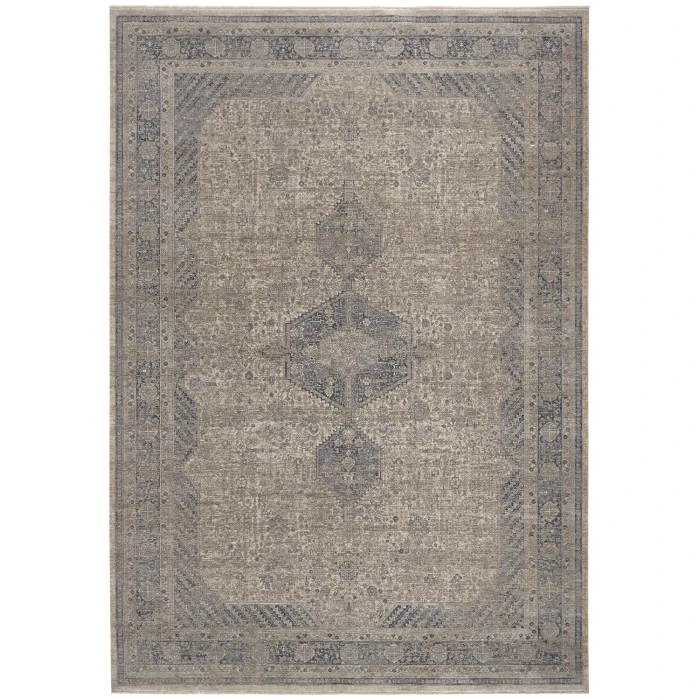 Feizy Marquette Rustic Persian Farmhouse Rug, Warm Gray/Blue, 2ft x 3ft Accent Rug