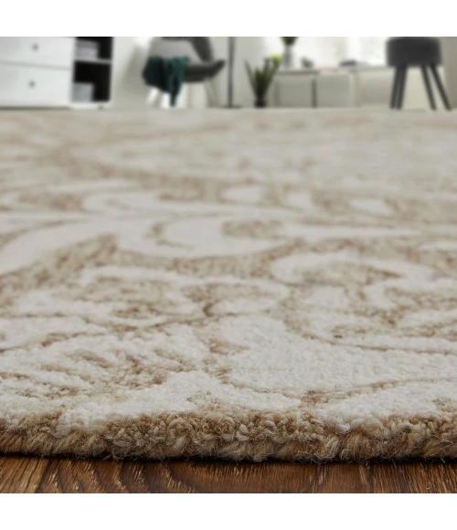 Feizy Belfort Classic Medallion, Tan/Ivory, 10' x 14' Area Rug