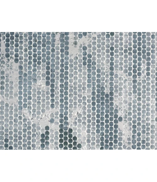 Feizy Atwell Contemporary Abstract Dot Area Rug, Teal/Silver Gray, 5ft-3in x 7ft-6in