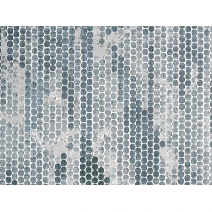 Feizy Atwell Contemporary Abstract Dot Accent Rug, Teal Blue/Silver Gray, 3ft x 5ft