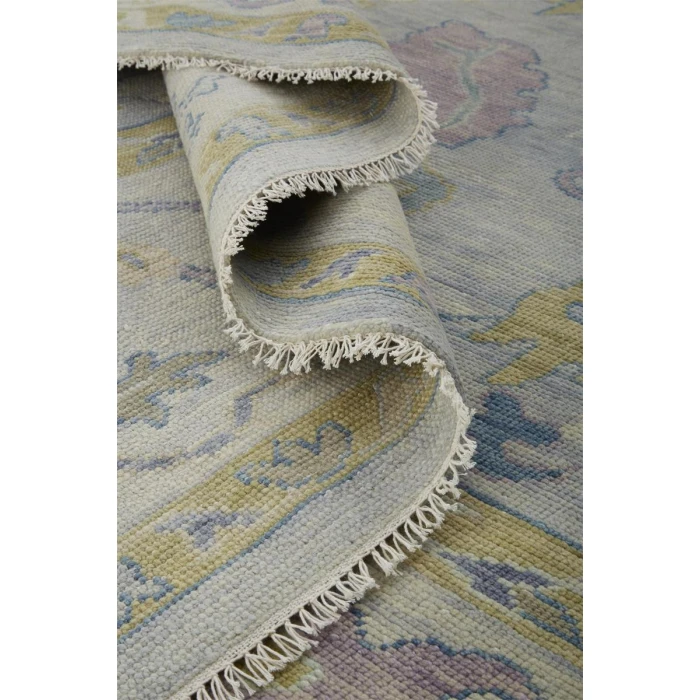 Feizy Karina Hand-Knotted Botanical Accent Rug, Gray/Yellow, 3ft-6in x 5ft-6in