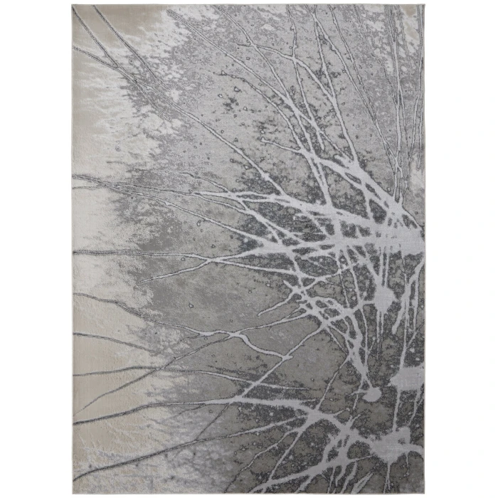 Feizy Astra Industrial Abstract, Gray/Silver/Ivory, 10' x 13'-2" Area Rug