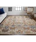 Feizy Leylan Bohemian & Eclectic Ikat, Tan/Ivory/Orange, 2'-6" x 12' Runner