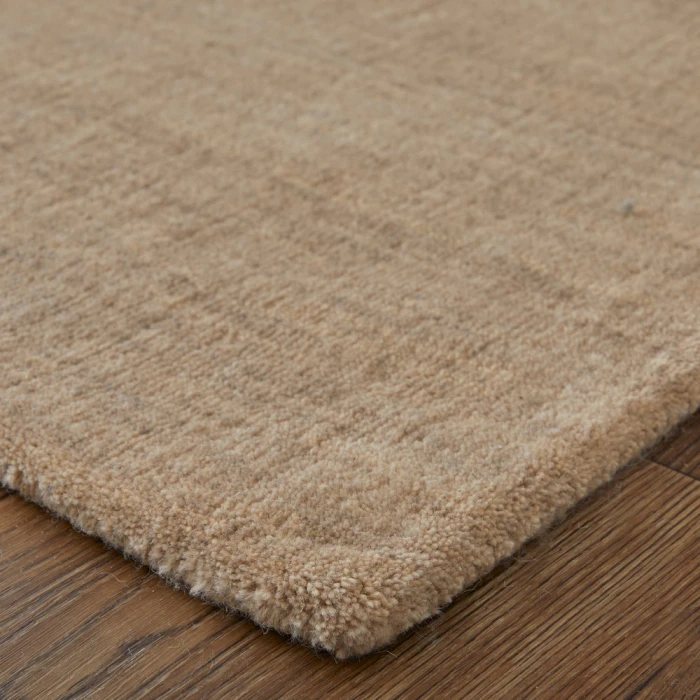 Feizy Luna Casual Solid, Tan, 10' x 10' Round Rug