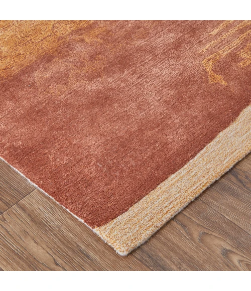 Feizy Anya Industrial Abstract, Red/Orange/Ivory, 2' x 3' Area Rug