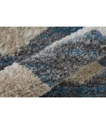 Feizy Mynka Bohemian & Eclectic Diamond, Ivory/Gray/Blue, 2'-6" x 8' Runner