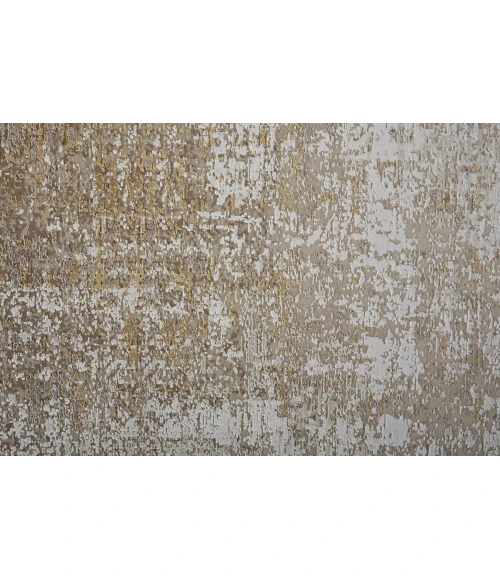Feizy Cadiz Gradient Watercolor Rug, Taupe/Gold/Ivory, 11ft-6in x 14ft-6in Area Rug