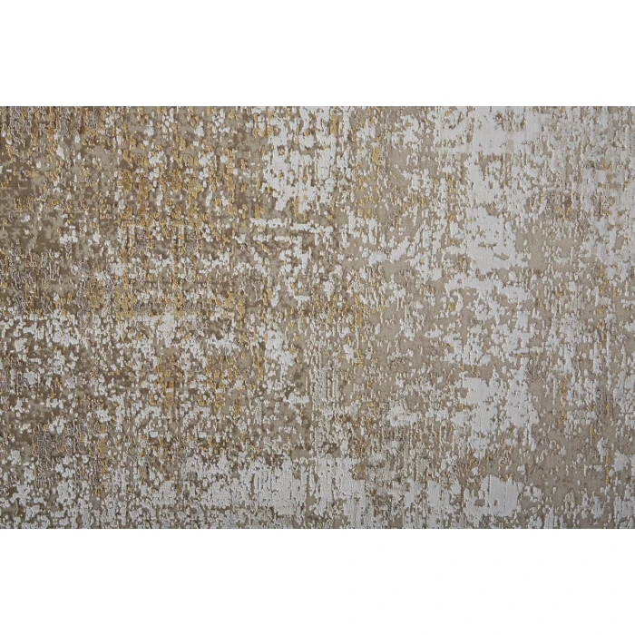 Feizy Cadiz Gradient Watercolor Rug, Taupe/Gold/Ivory, 9ft-9in x 13ft-2in Area Rug
