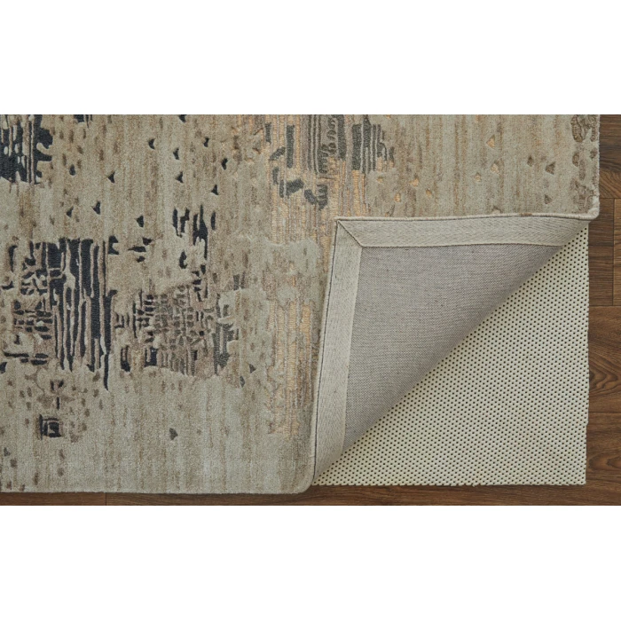 Feizy Zarah Bohemian & Eclectic Abstract, Brown/Tan/Black, 5' x 8' Area Rug