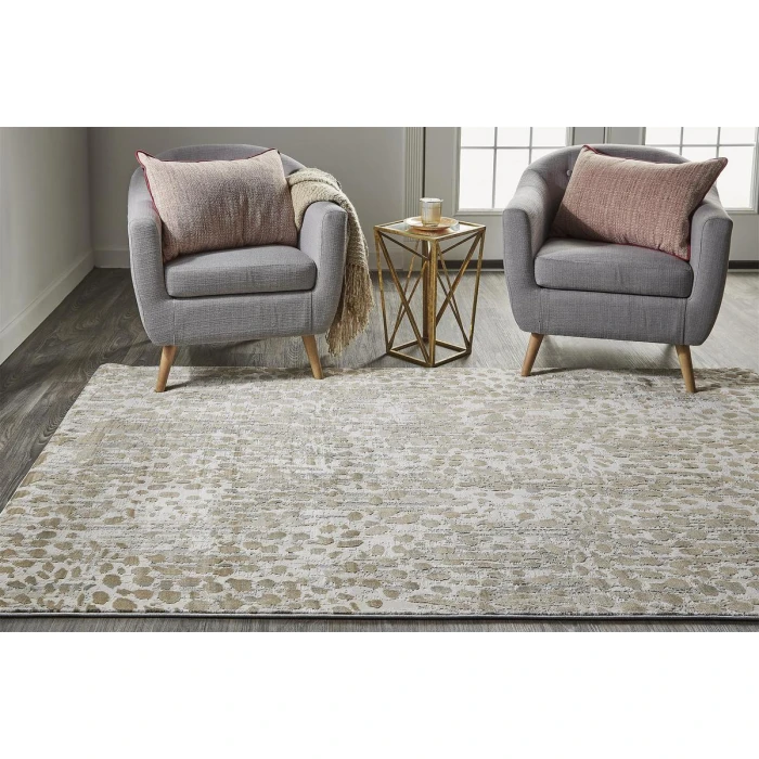 Feizy Waldor Casual Animal Print, Brown/Ivory/Tan, 12' x 15' Area Rug