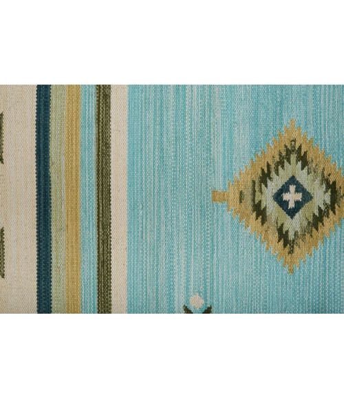 Feizy Dharma Southwestern, Blue/Green/Tan, 8' x 10' Area Rug