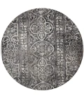 Feizy Kano Casual Distressed, Gray/Ivory/Taupe, 8'-9" x 8'-9" Round Rug