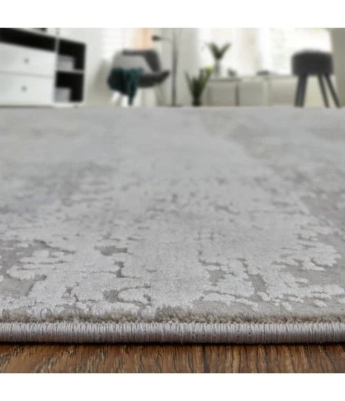 Feizy Cadiz Industrial Abstract, Taupe/Gray/Silver, 13' x 20' Area Rug