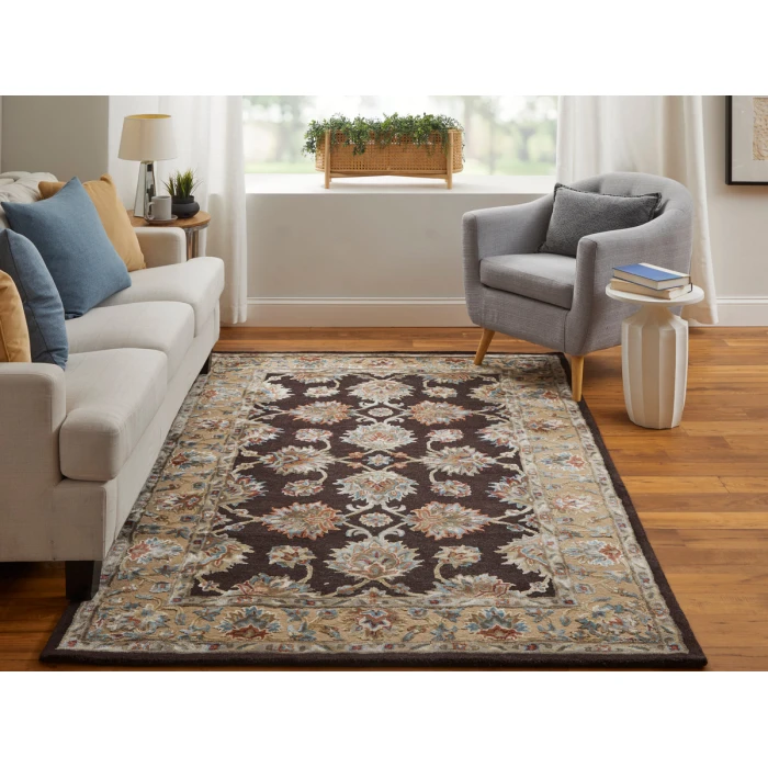 Feizy Prescott BROWN/BEIGE PCT8938F 8 ft. X 10 ft. Rectangle Rug